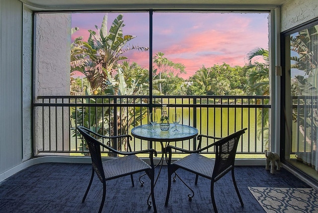 view of sunroom