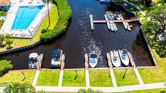 1501 NE 13th Ter Unit H-9, Jensen Beach, FL 34957 - drone / aerial view with a water view