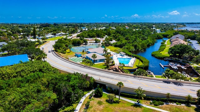1501 NE 13th Ter Unit H-9, Jensen Beach, FL 34957 - birds eye view of property featuring a water view