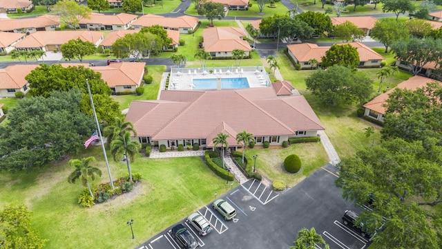 aerial view featuring a residential view