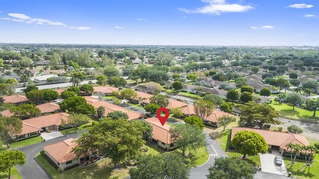 bird's eye view with a residential view
