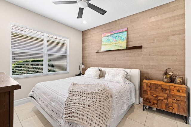 8673 Carmel Mountain Way, Boynton Beach, FL 33473 - tiled bedroom featuring baseboards, a ceiling fan, and recessed lighting