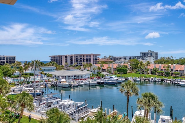2707 N Ocean Blvd Unit D506, Boca Raton, FL 33431 - water view with a boat dock