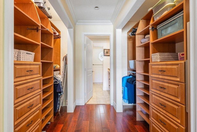 3980 Quail Ridge Dr Egret, Unit Egret, Boynton Beach, FL 33436 - walk in closet featuring dark wood-style floors