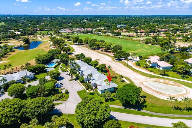 3980 Quail Ridge Dr Egret, Unit Egret, Boynton Beach, FL 33436 - bird's eye view with a water view, a residential view, and golf course view