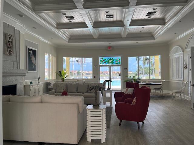 community lobby with visible vents