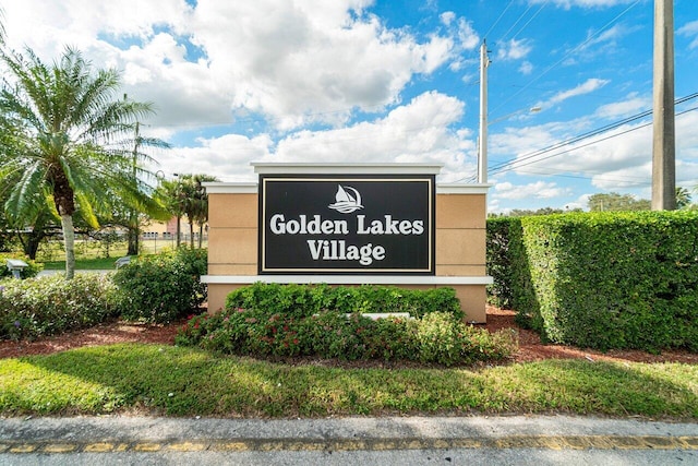 view of community sign