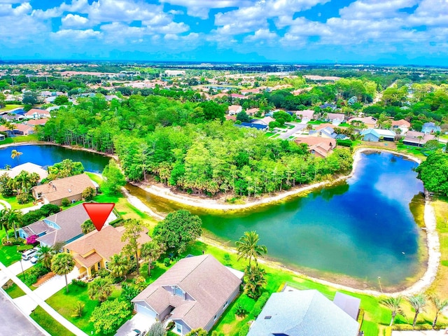 9681 Pine Trail Ct, Lake Worth, FL 33467 - aerial perspective of suburban area with a large body of water