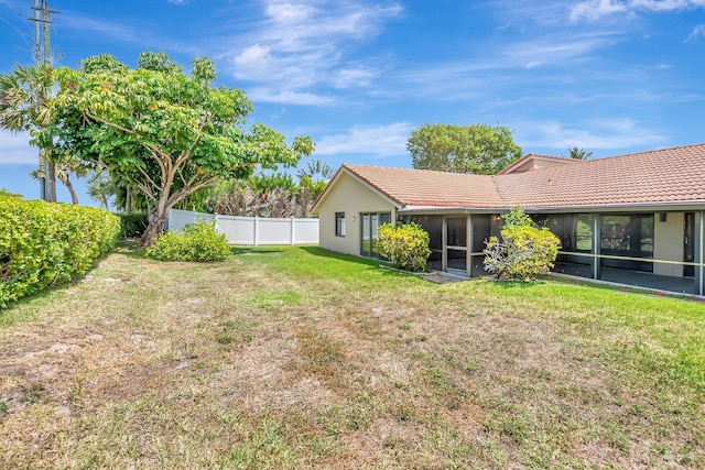 21065 Escondido Way, Boca Raton, FL 33433 - view of yard featuring a sunroom