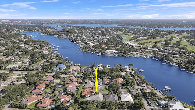 10841 SE Arielle Ter, Jupiter, FL 33469 - bird's eye view with a water view and a residential view