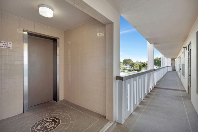 corridor with elevator