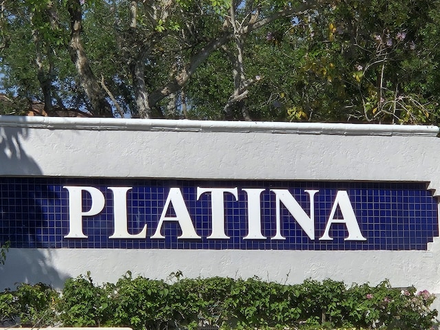 view of community sign