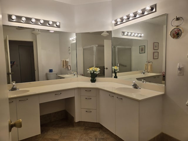 5135 Floria Dr Unit G, Boynton Beach, FL 33437 - full bathroom with a shower stall, toilet, and vanity