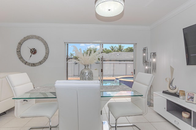 22031 SW 127th Ave, Miami, FL 33170 - dining space with light tile patterned flooring and ornamental molding