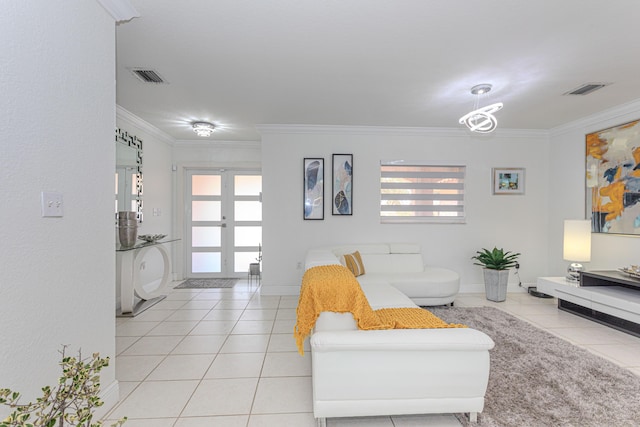 22031 SW 127th Ave, Miami, FL 33170 - tiled living area featuring crown molding and baseboards