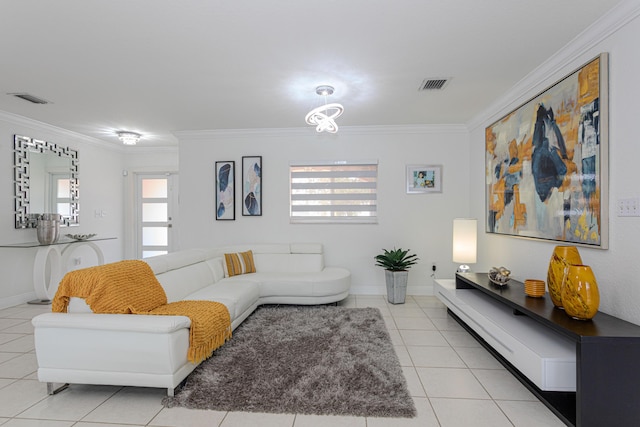 22031 SW 127th Ave, Miami, FL 33170 - tiled living area with ornamental molding and baseboards