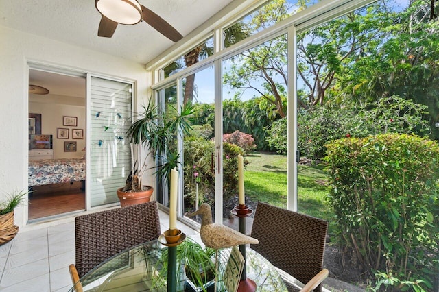 view of sunroom