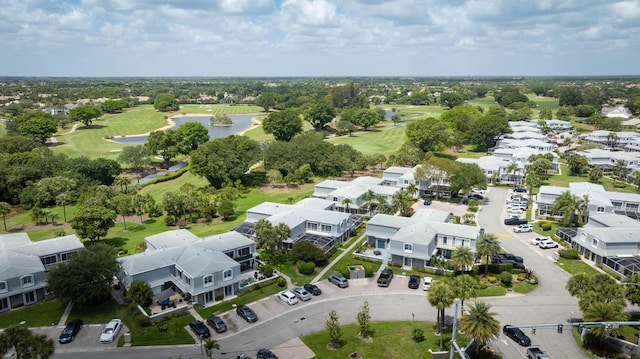 503 Vision Ct, Palm Beach Gardens, FL 33418 - bird's eye view with a residential view, a water view, and golf course view