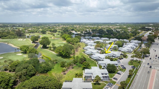 503 Vision Ct, Palm Beach Gardens, FL 33418 - birds eye view of property with a water view and view of golf course