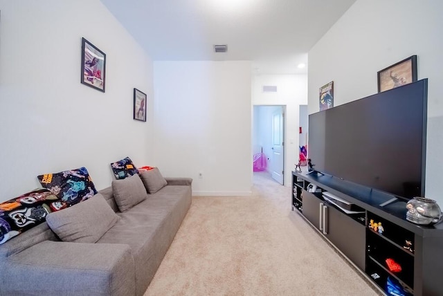 8633 Via, Mar Rosso, Lake Worth, FL 33467 - living area with visible vents, baseboards, and light colored carpet