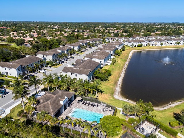 8633 Via, Mar Rosso, Lake Worth, FL 33467 - drone / aerial view featuring a water view and a residential view