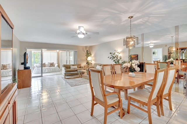 5154 Privet Pl Unit A, Delray Beach, FL 33484 - dining room featuring ceiling fan, healthy amount of natural light, and a chandelier
