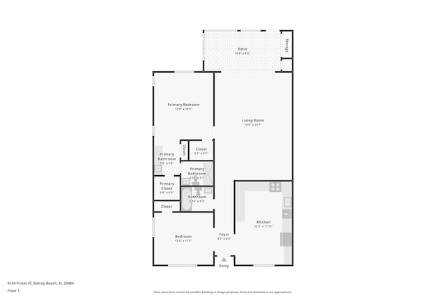 5154 Privet Pl Unit A, Delray Beach, FL 33484 - view of room layout