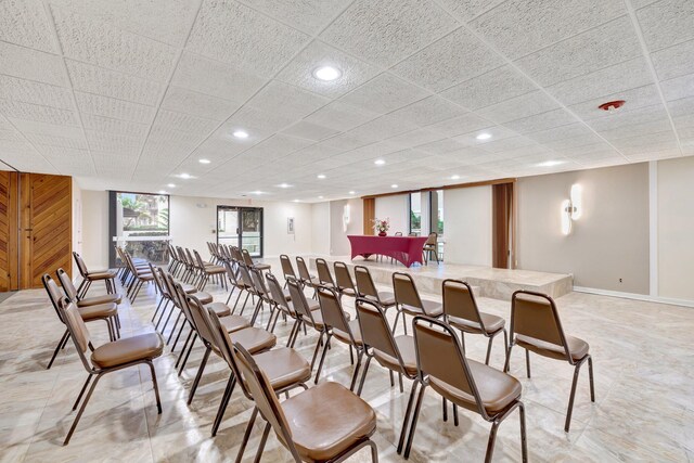 3301 NW 47th Ter Unit 410, Lauderdale Lakes, FL 33319 - dining space featuring baseboards and recessed lighting