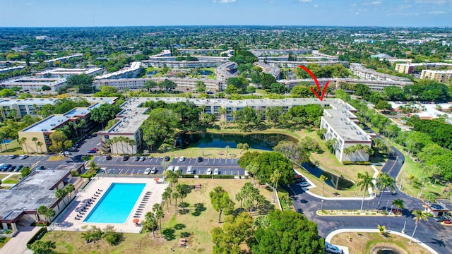 3301 NW 47th Ter Unit 410, Lauderdale Lakes, FL 33319 - aerial view featuring a water view