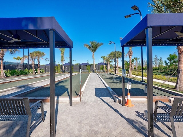 surrounding community with fence