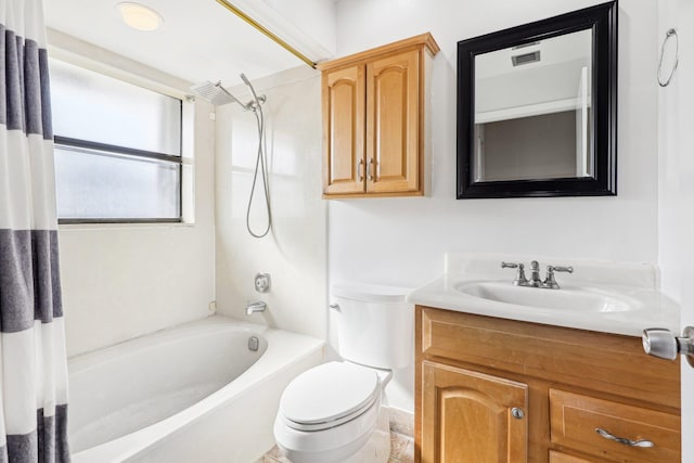 5748 Fox Hollow Dr Unit D, Boca Raton, FL 33486 - bathroom with visible vents, shower / bath combo, toilet, and vanity