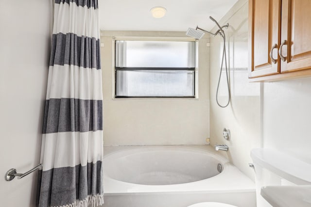 5748 Fox Hollow Dr Unit D, Boca Raton, FL 33486 - bathroom with shower / tub combo with curtain and toilet