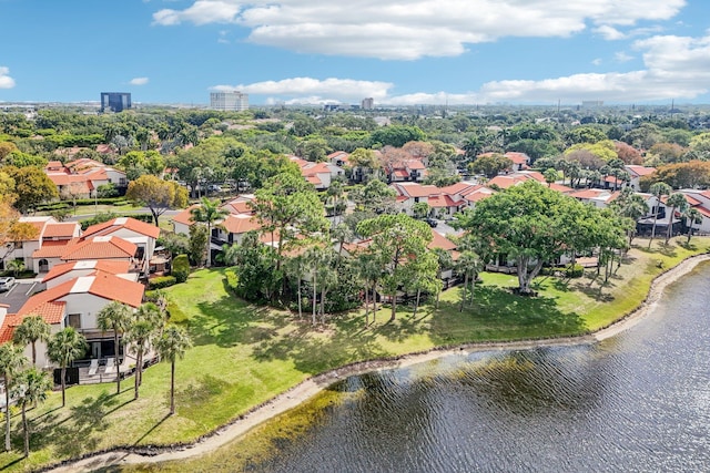 5748 Fox Hollow Dr Unit D, Boca Raton, FL 33486 - bird's eye view featuring a water view and a residential view