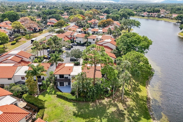 5748 Fox Hollow Dr Unit D, Boca Raton, FL 33486 - birds eye view of property featuring a residential view and a water view