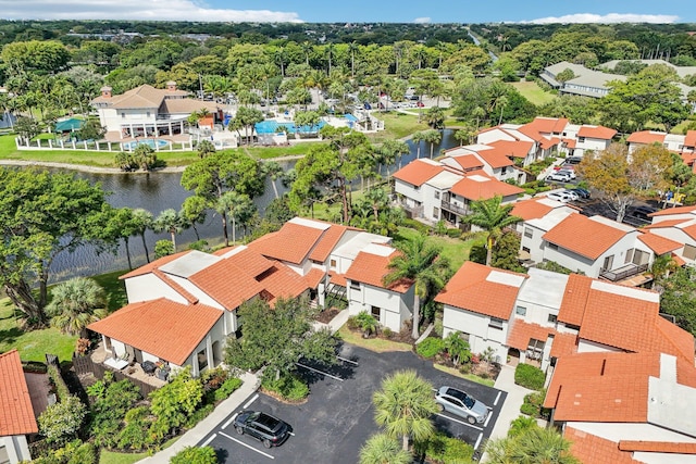 5748 Fox Hollow Dr Unit D, Boca Raton, FL 33486 - aerial view featuring a water view and a residential view