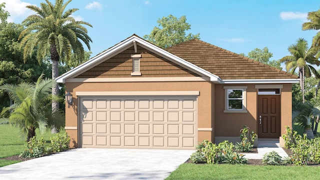12134 SW Rimini Way, Port Saint Lucie, FL 34987 - view of front of property featuring concrete driveway, an attached garage, and stucco siding