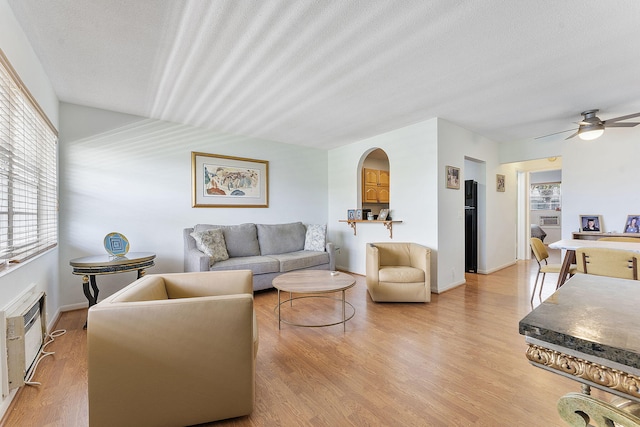 2520 S Federal Hwy Unit 14, Boynton Beach, FL 33435 - living room with ceiling fan, light wood-type flooring, and a wealth of natural light
