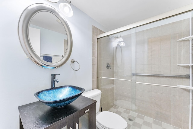 2520 S Federal Hwy Unit 14, Boynton Beach, FL 33435 - full bath with vanity, a stall shower, and toilet