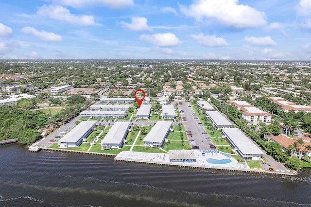 2520 S Federal Hwy Unit 14, Boynton Beach, FL 33435 - aerial view featuring a water view