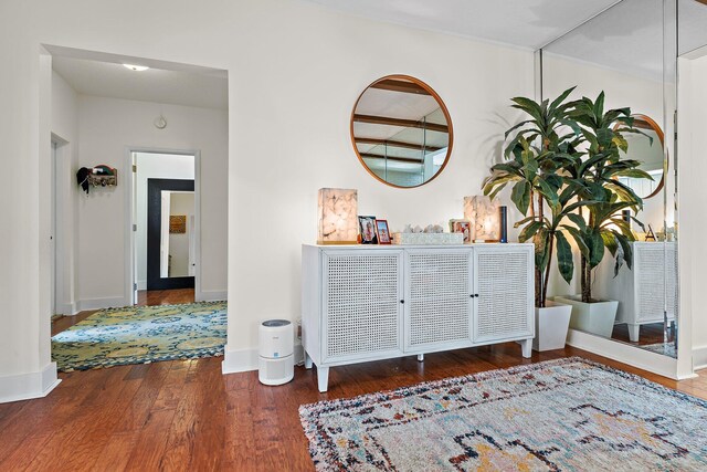 foyer entrance featuring wood finished floors