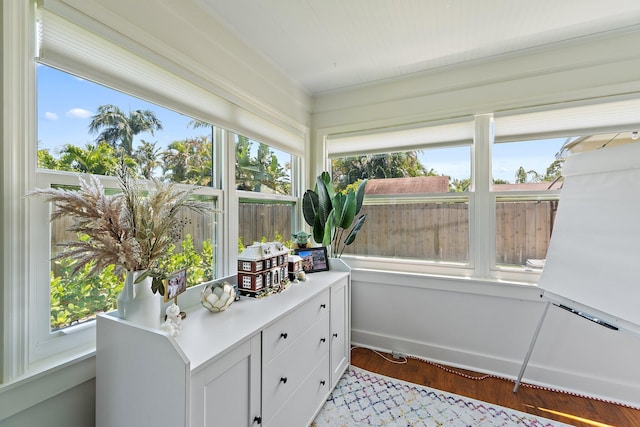 view of sunroom