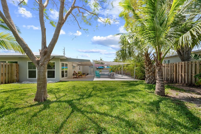 view of yard featuring a patio area