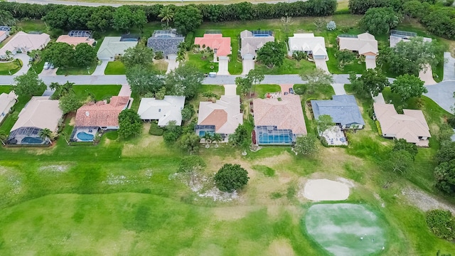 aerial view with a residential view