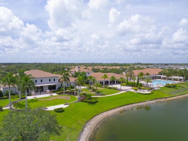 10245 SW Reggiani Rd, Port Saint Lucie, FL 34986 - bird's eye view with a residential view and a water view
