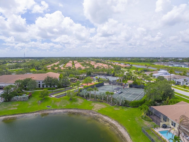 10245 SW Reggiani Rd, Port Saint Lucie, FL 34986 - birds eye view of property featuring a water view and a residential view