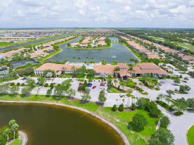 10245 SW Reggiani Rd, Port Saint Lucie, FL 34986 - birds eye view of property with a water view and a residential view