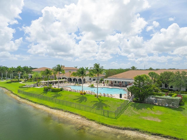 10245 SW Reggiani Rd, Port Saint Lucie, FL 34986 - exterior space with a water view