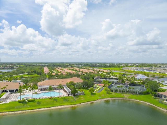 10245 SW Reggiani Rd, Port Saint Lucie, FL 34986 - birds eye view of property featuring a water view