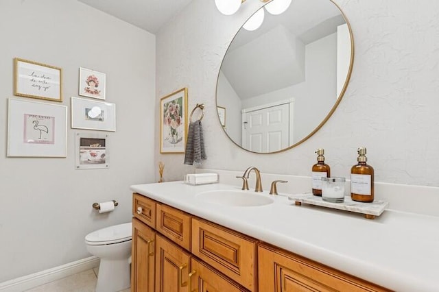 8292 NW 9th Ave, Boca Raton, FL 33487 - bathroom featuring vanity, toilet, and tile patterned flooring
