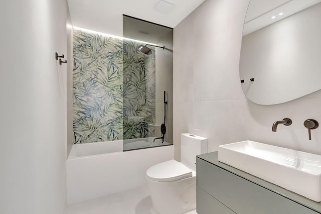 5607 NW 24th Ter, Boca Raton, FL 33496 - bathroom with vanity, tub / shower combination, and toilet
